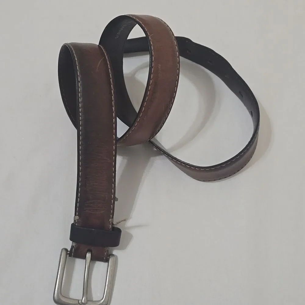 Fossil Brown Leather Belt vintage Y2K size‎ 36
